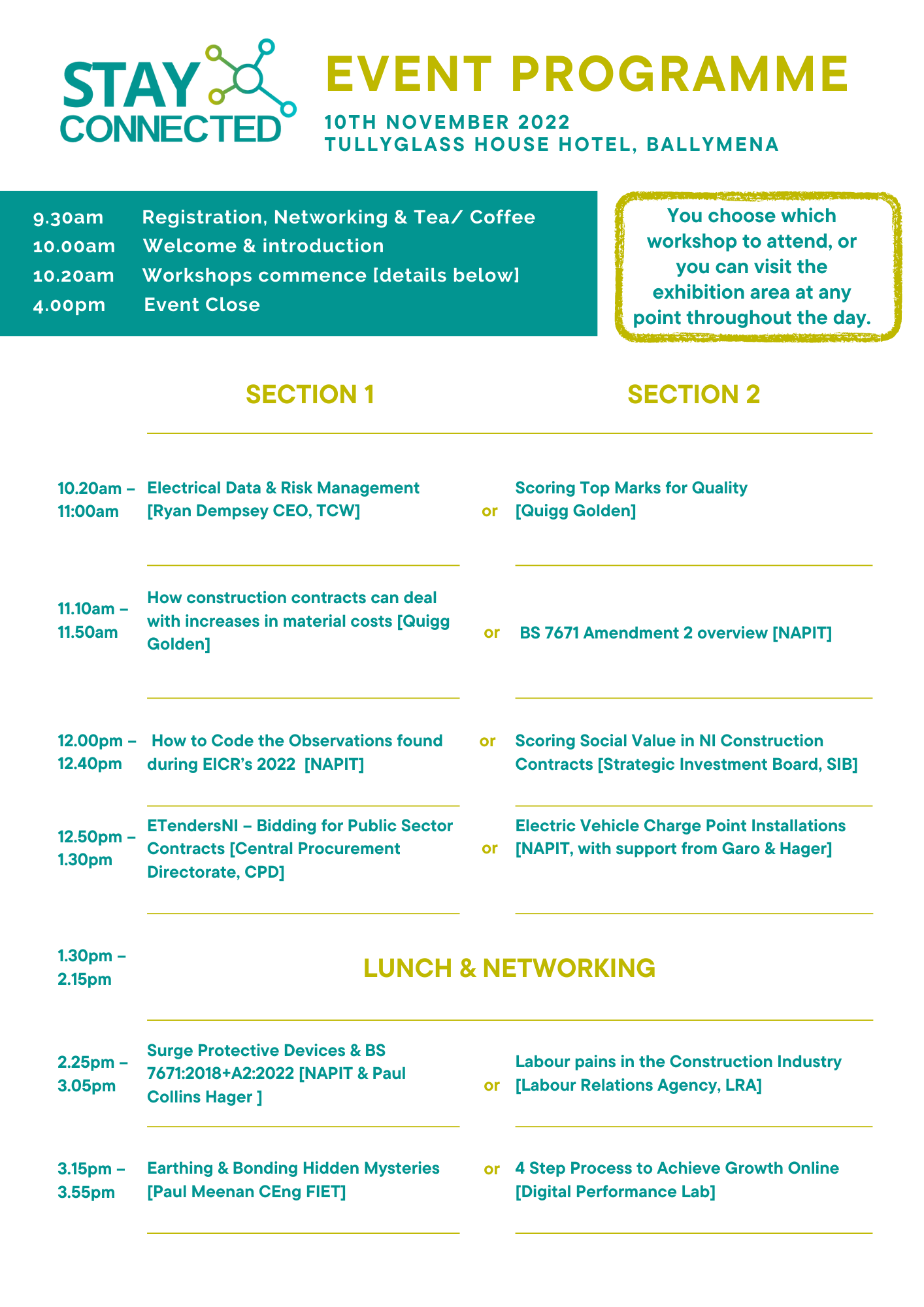 Detailed Event Programme double sided
