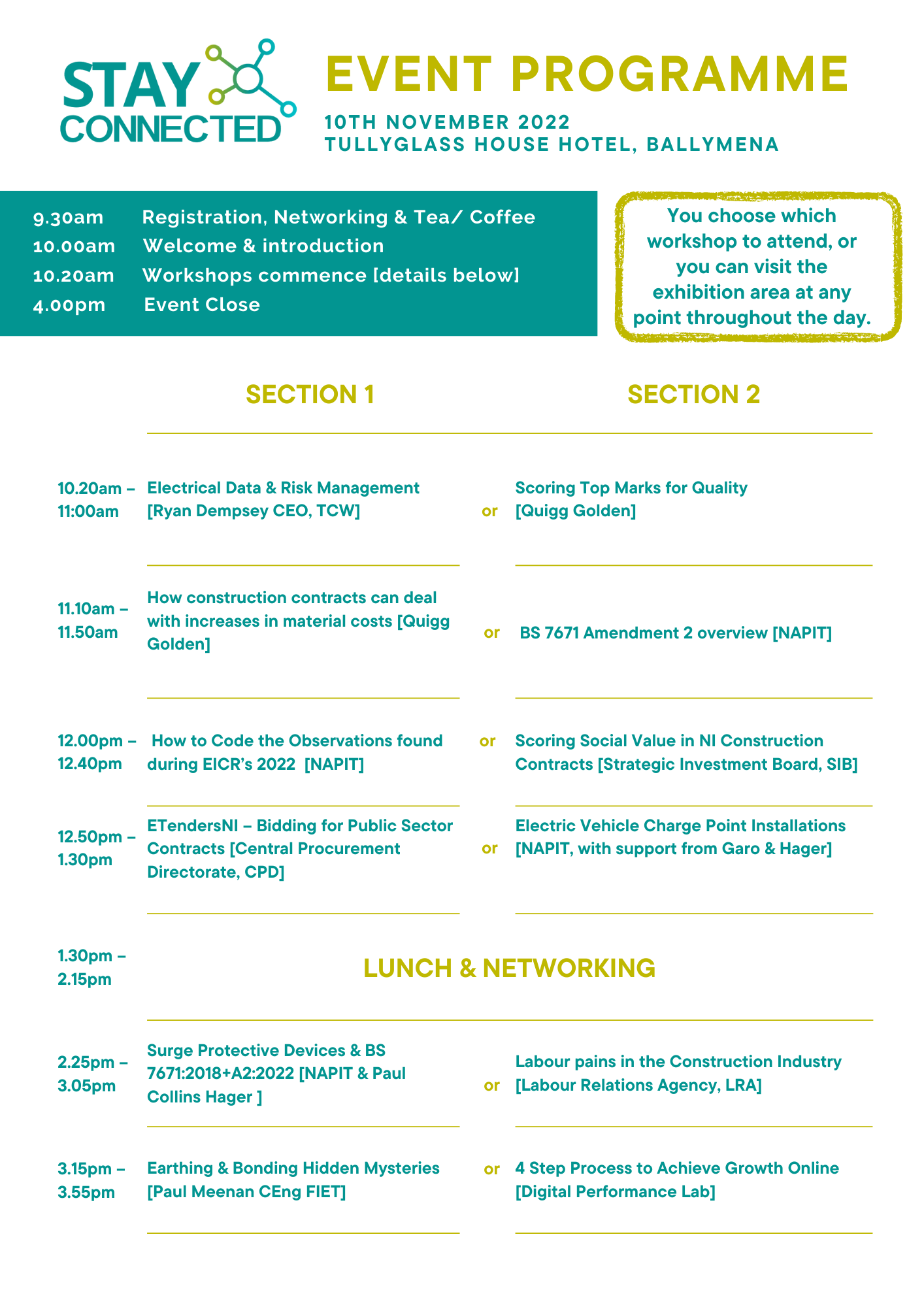 Detailed Event Programme  double sided