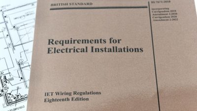 IET & BSI publish Corrigendum to BS 7671:2018 (IET Wiring Regulations)